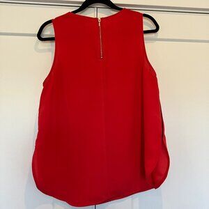 Forever 21 Red tank top with black piping and zipper details